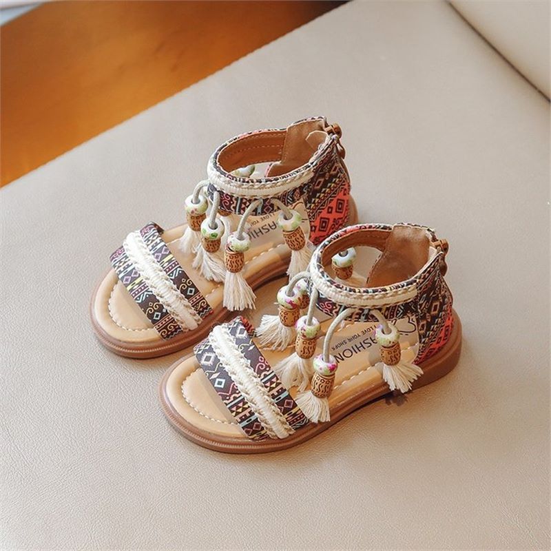 Girls sandals Little girls foreign style holiday shoes Roman shoes new summer children's beach shoes 2025s