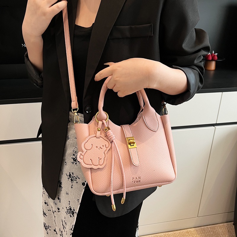 High End For Women 2025 New Trendy Lychee Patterned Vegetable Basket Handbag Versatile Tote Single Shoulder Crossbody Bag Fashion Shoulder Bags
