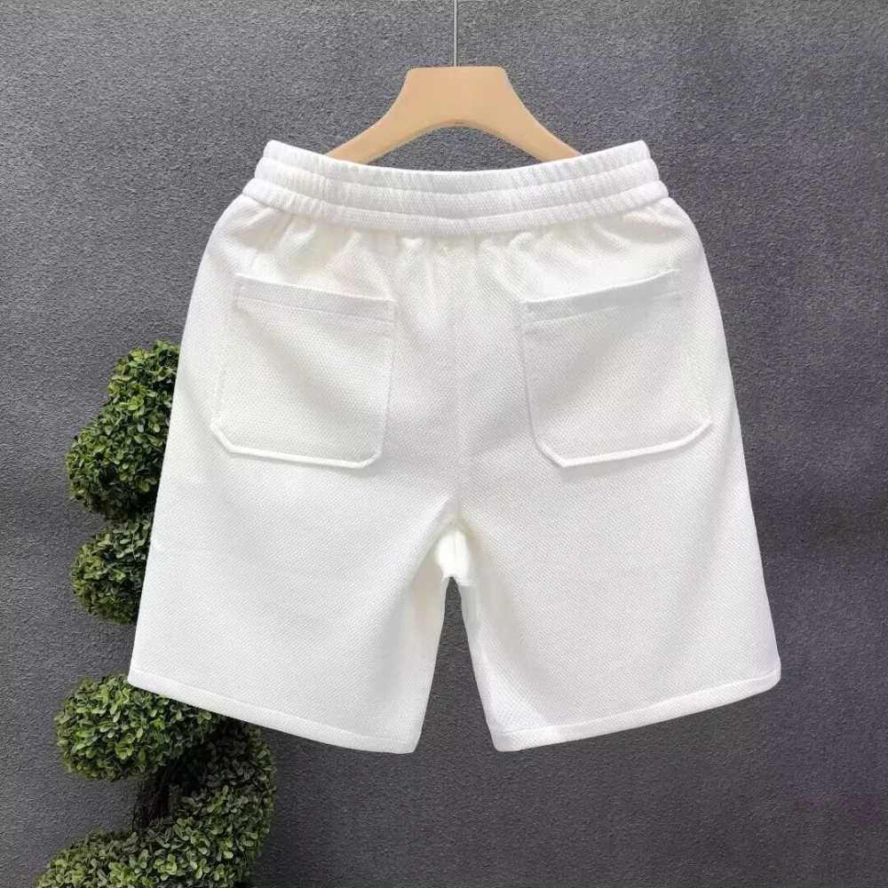 High quality mens summer US gym shorts fashionable white sports shorts street mens wear 2024 W250319