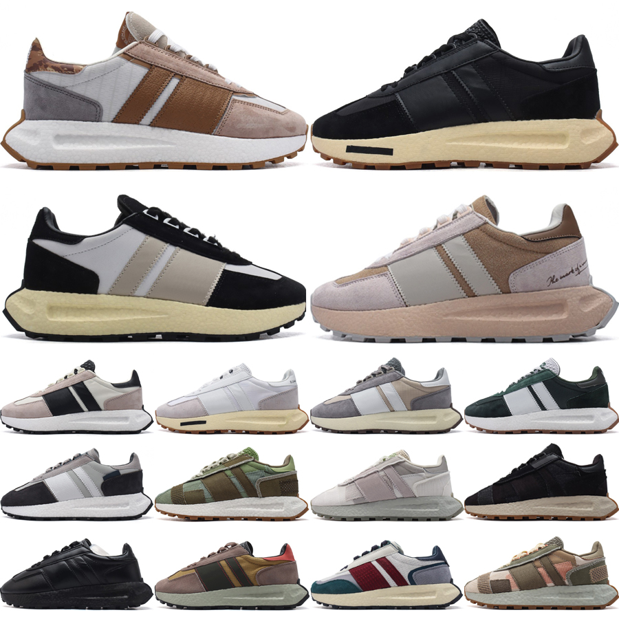 Top Retropys E5 Men Women Running Shoes 2025 Designer Trainers Triple Black Gum Dark Green White Gum Solid Grey Wonder Beige Outdoor Sneakers Size 36-45