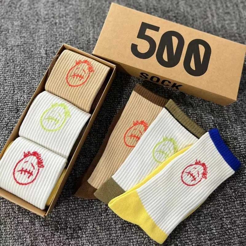 3 pairs of mens gift box socks fashionable sports basketball cycling street skateboarding gifts womens socks X250319