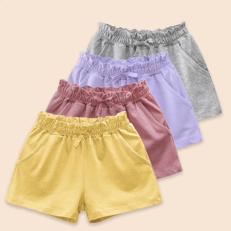 Summer 1-8T Baby Bloomers Candy Solid Color Elastic Girls Cotton Shorts Toddler Kids Baby Girl Shorts Child Girls Clothes 250319