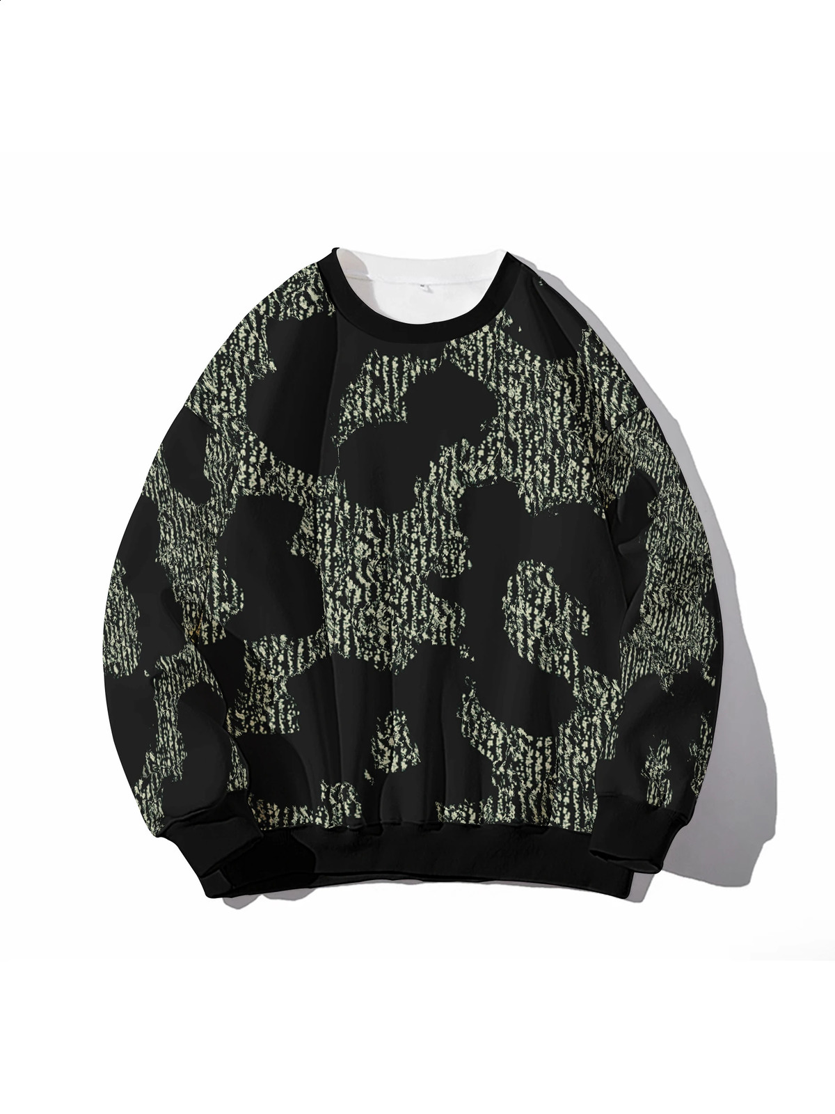 Casual womens shoulder sweatshirt 3D digital printed round neck casual and fashionable hooded 250317