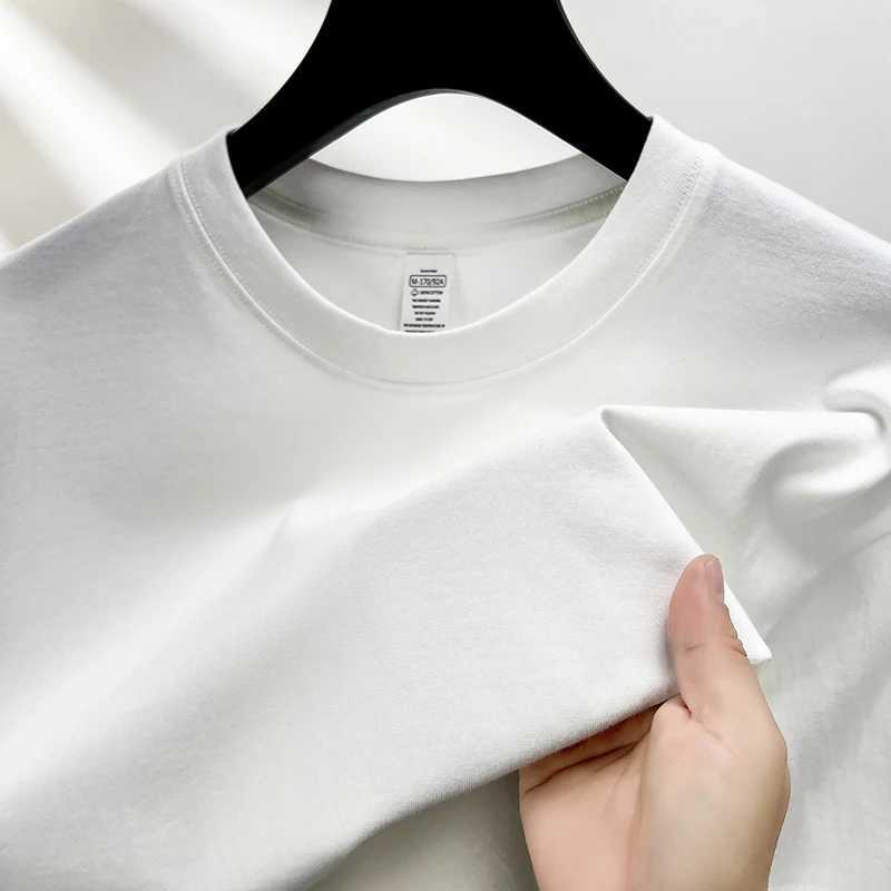 100% pure cotton summer high-end brand mens short sleeve round neck fashionable style half sleeved top breathable T-shirtT250318