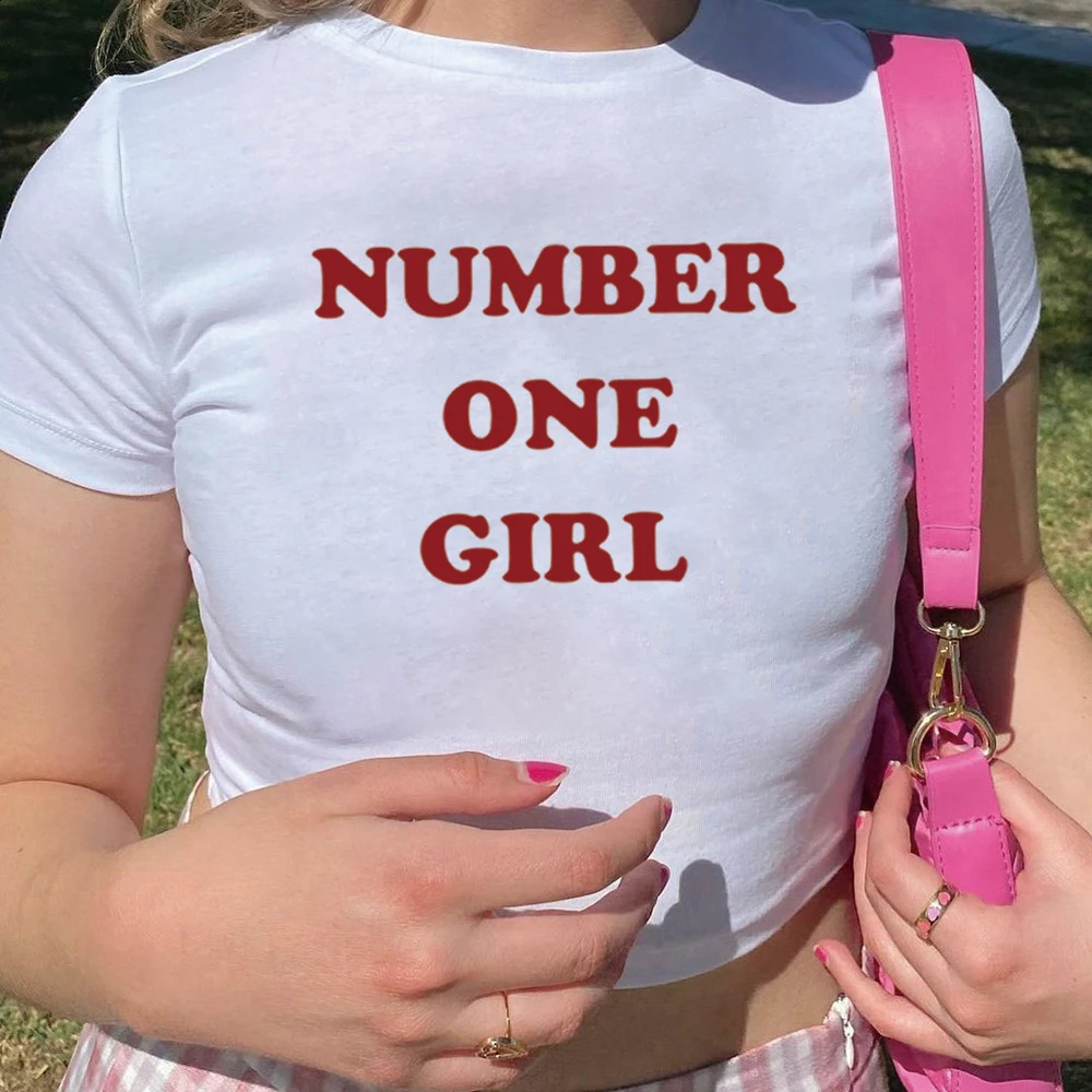 First Girl Baby Tshirt Aesthetic Music Retro Graphic Shirt Y2k Crop Top Harajuku Kpop Womens Slim Suitable 250319