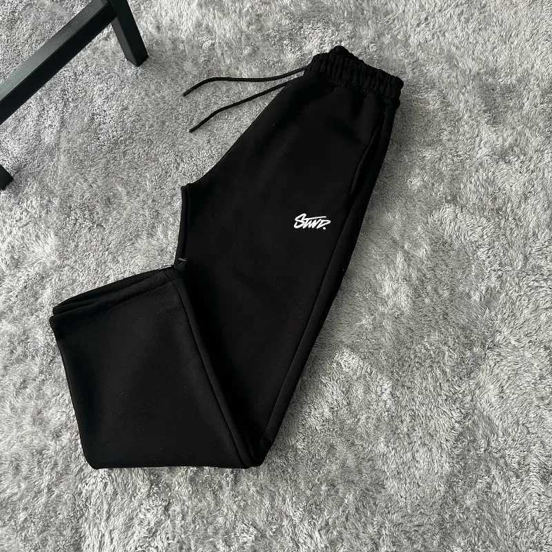 American Classic Fashion Brand Clothing Personalized Letter Embroidery Wide-leg Pants Fashionable Retro Casual Sports Pants X250319