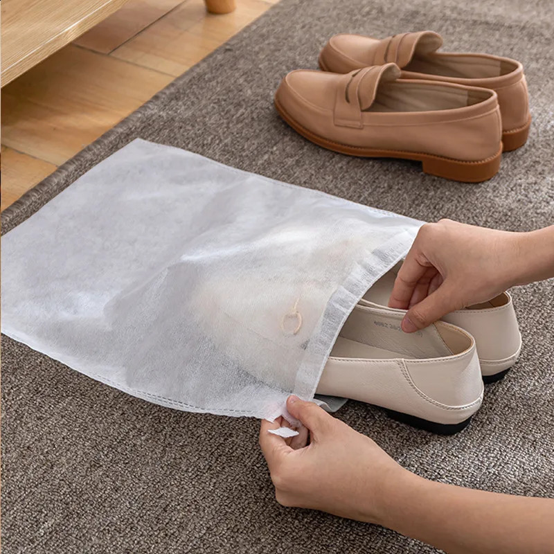 102030 piece shoe cover nonwoven fabric dustproof brushed transparent storage bag travel dry protection 250318