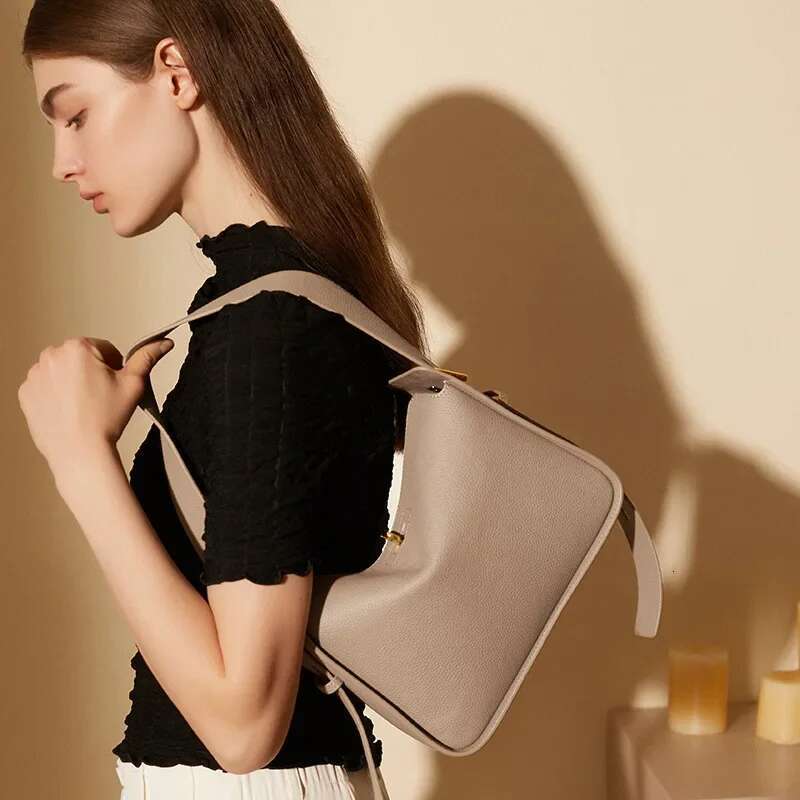 Women's Genuine Leather Shoulder Bags Niche Design Cowhide Crossbody Bag