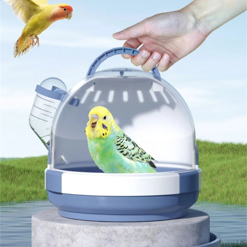 Portable transparent birdcage transport cage window foldable bag breathable travel KXRE 250318
