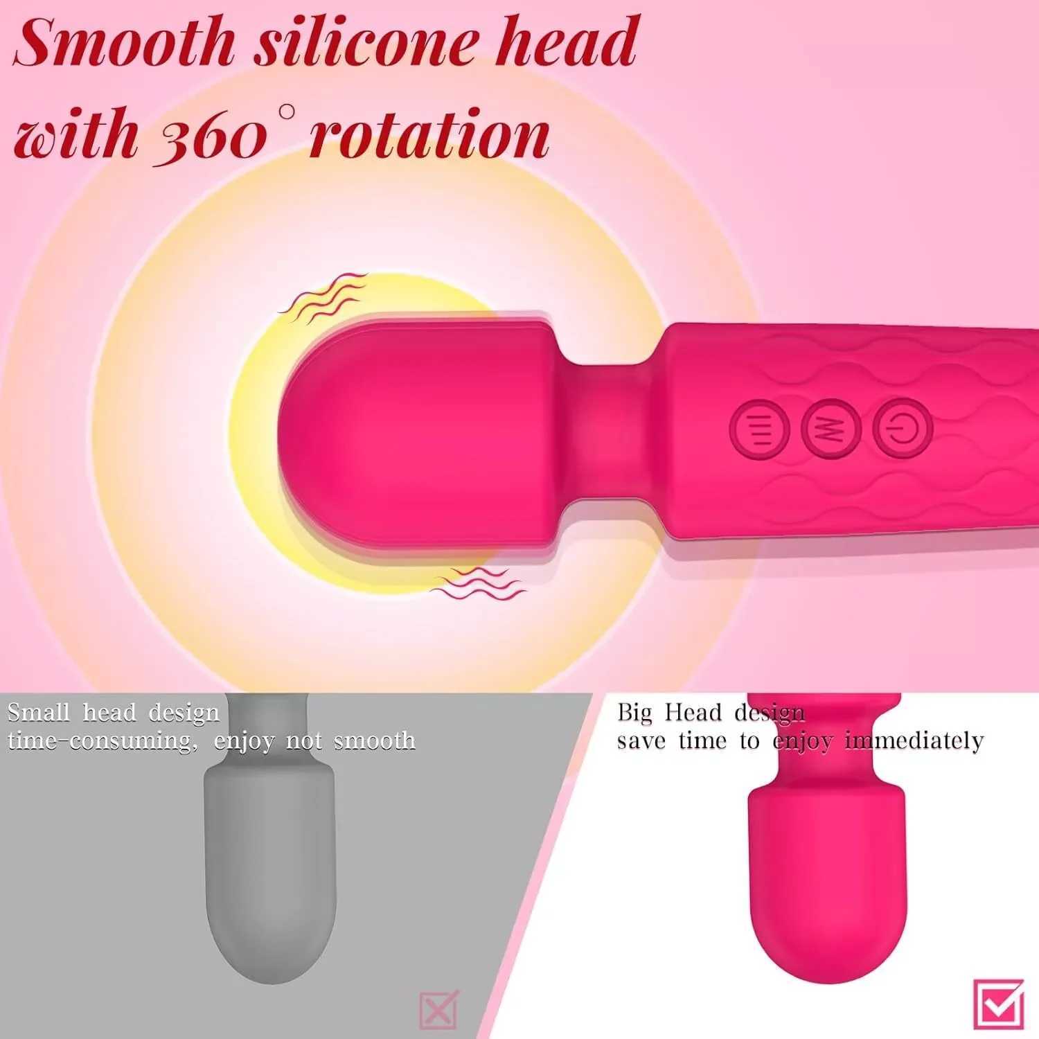 Powerful handheld massager Av vibrator 20 speed wand vibration massage magic full body motor fake penis masturbation sex toy W250319