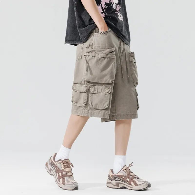 Summer mens cotton cargo shorts mens American clothing casual breeze Bermuda beach shorts mens direct 250317