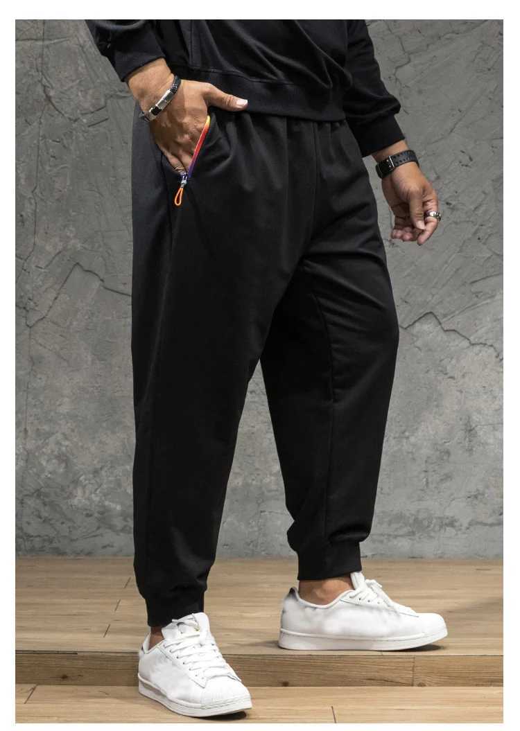 Large size 10XL 14XL 15XL autumn Winter Men sweatpants sports pants man elasticity sweatpants black high street elasticity pants X250319