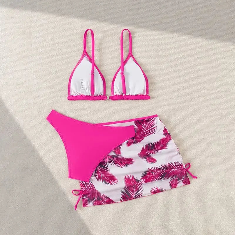 9-16 Years Kids Girls 2pack Printed wit Pad Bra Brief Swimsuit Teens Beach Wear Bathing Suit Children Bikini Set 250319