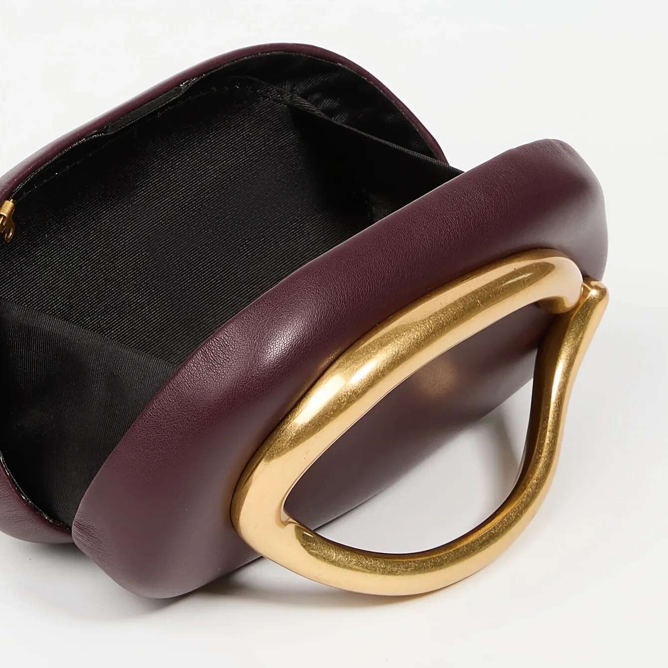 High Quality Fashion Shell Shape Makeup Understated Brand Design Retro Versatile Pure Color Women's Clutch Bag