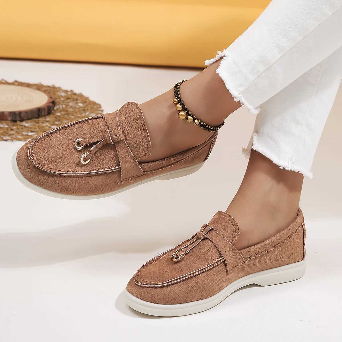 New Lefu Shoes Womens Soft Leather Lazy Mens Thick Bottom Flat Comfortable Single ShoeXJ250319