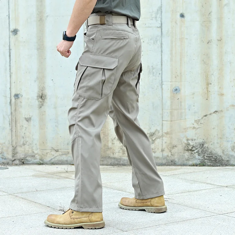 Outdoor casual pants mens tactical cargo Trouser multi pocket wearresistant workwear 2pc outdoor fishing and hiking men 250319