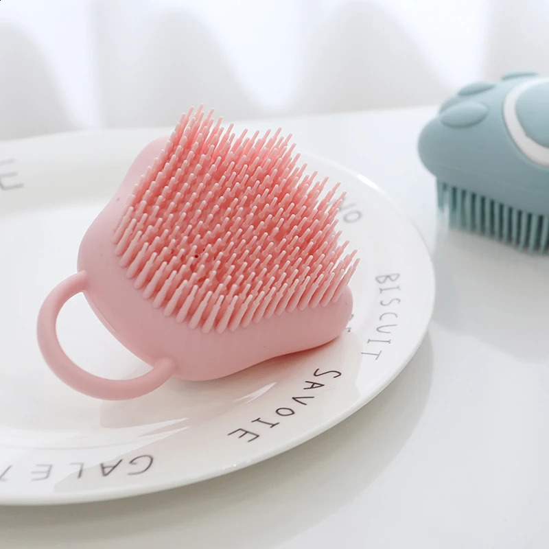 Silicone Pet Bath Brush Dog SPA Massage Comb Dogs Cats Shower Hair Grooming Cleaning Supplies 250318