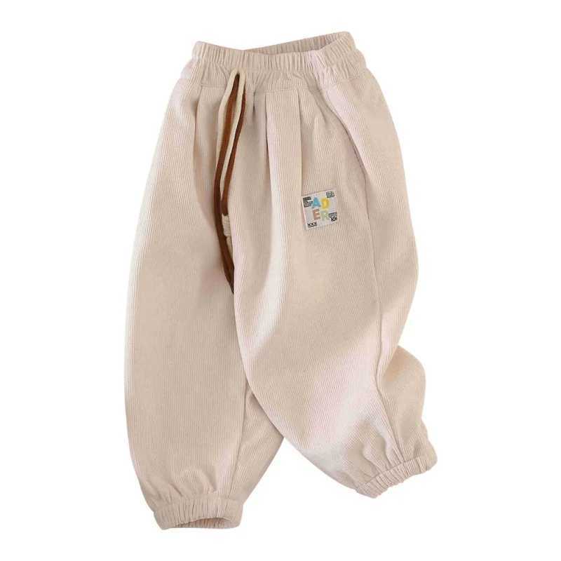 Childrens drawstring corduroy lantern pants autumn boys and girls loose casual sports pants 2-10 years oldT250318