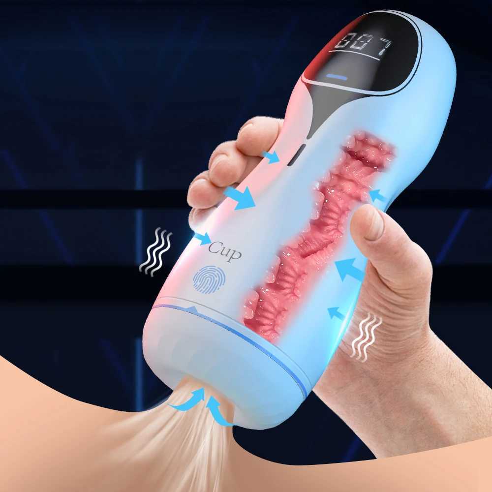 Powerful Sucking Masturbation Cup Realistic Anal Vagina Pocket Pussy Oral Massage Master Male Masturbator Sex Toys for Men 18+XJ250319
