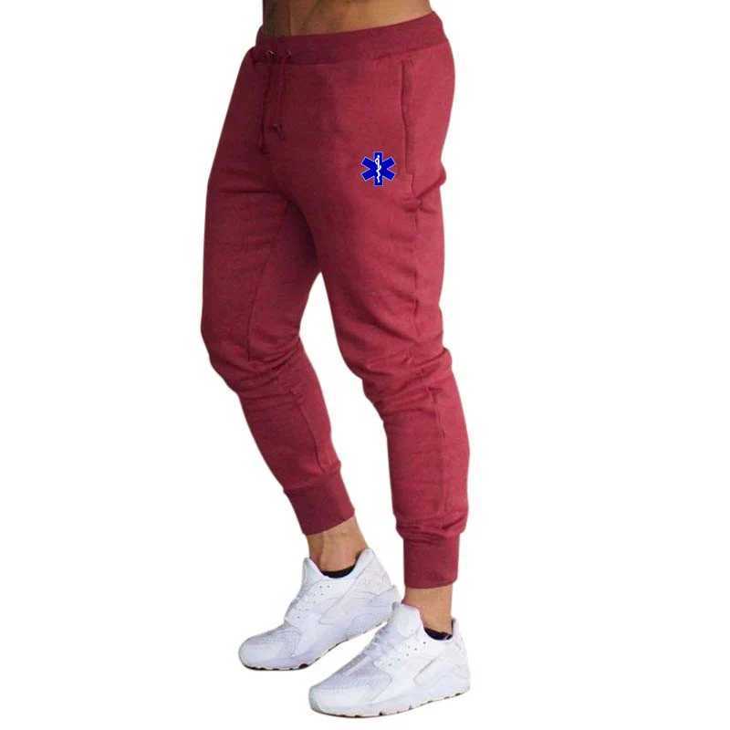 2024 EMT Emergency Ambulance Print Mens Autumn And Winter Casual Trousers Fitness Workout Running Fashion Comfortable Sweatpants X250319