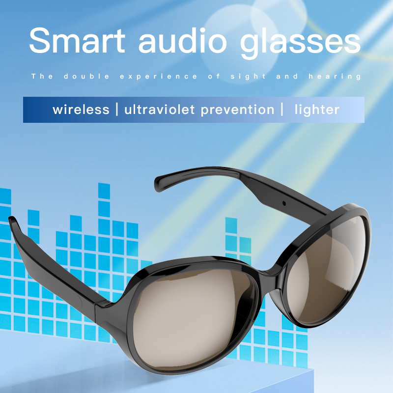 F07 Women Fashion Sport Glasses Wireless Headphone Smart Handsfree Bt 5.3 Touch Anti UV Sun Glasses Sunglasses Earphone