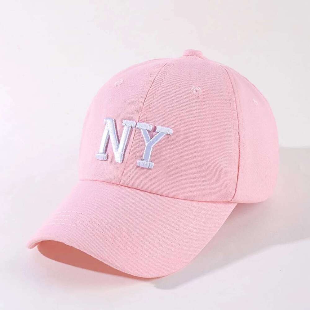 Simple NY Embroidered Baseball Cap Trendy Solid Color Unisex Dad Hat Lightweight Adjustable Sun Hats For Women Men
