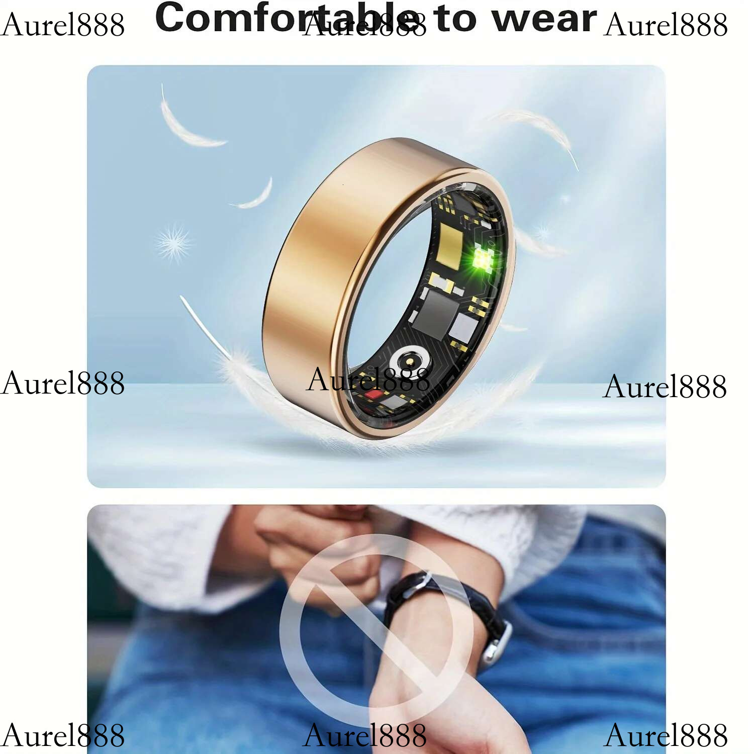 Smart ring, sleep tracking, motion monitoring, compatible with iPhone Android, smart gift, suitable for women and men