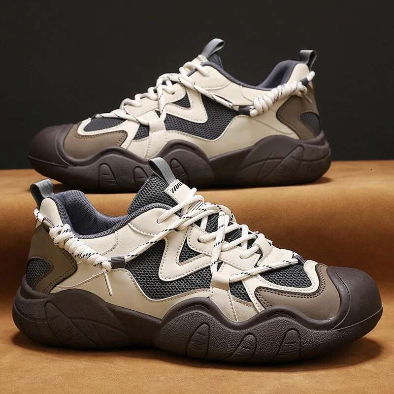 2025 New Men's Breathable Leisure Platform Sports Internet Celebrities Popular Network Designer Fashion Anti slip Mountaineering Shoes
