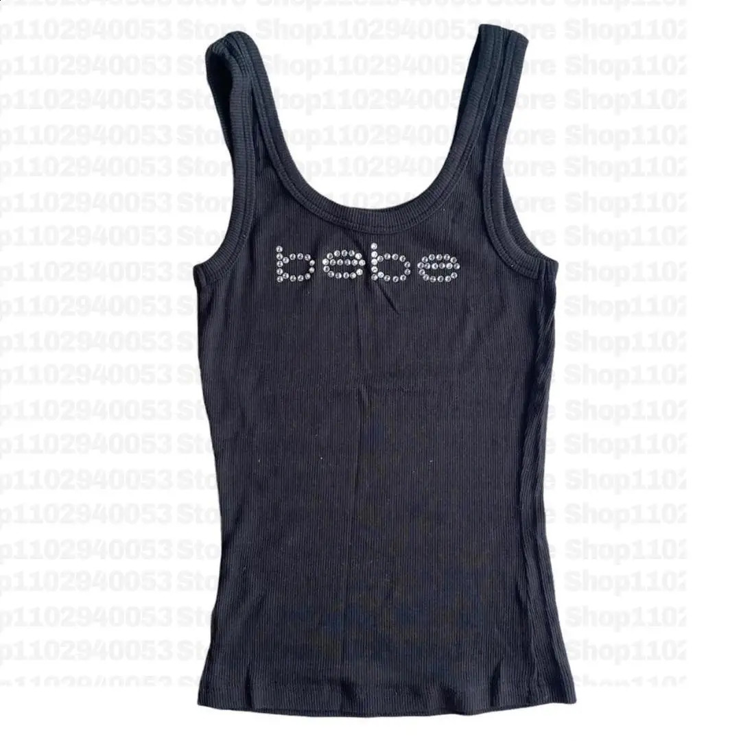 Vintage Sleeveless Tank Top Letters Summer Print Personality Crop top Sleeveless Slim Streetwear Punk Y2K Baby Tee Short Sleeve 250319