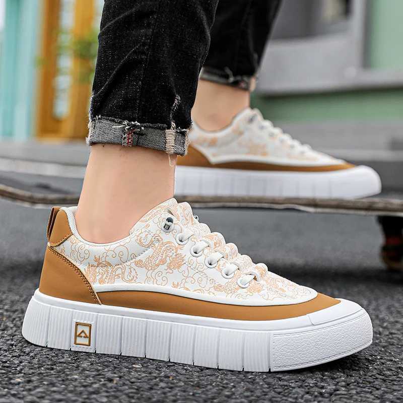 E-foot blue and white porcelain board shoes sports and leisure shoes trendy shoes mens shoes Y250318