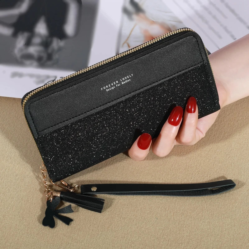 Fashion Zipper Wallet Ladies Long Wallet Tote Bag Coin Card Holder PU Leather Wallet 250318