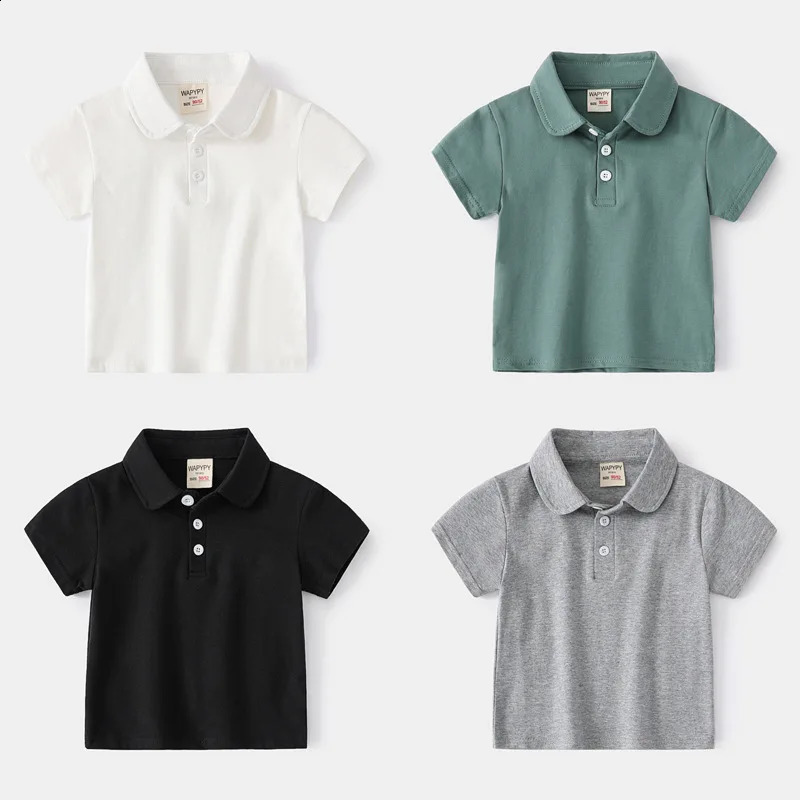 Kids Polo T Shirts Solid Cotton Boys Sport Polo T-Shirts Childrens Tops Fashion Kids Clothes Summer Children Polo Tees 250319