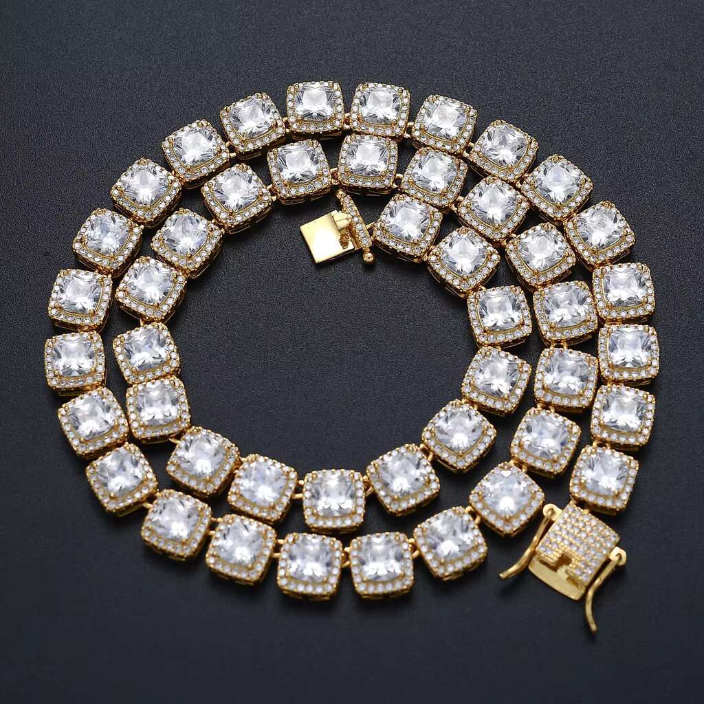 Men's chain, ice chain tennis necklace