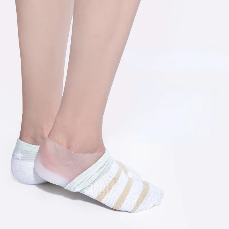 Unisex Invisible Height Lifting Increase Insoles Men Women Silicone Elastic Heel Pad Foot Protection Heel Cushion Hidden Insole 250319
