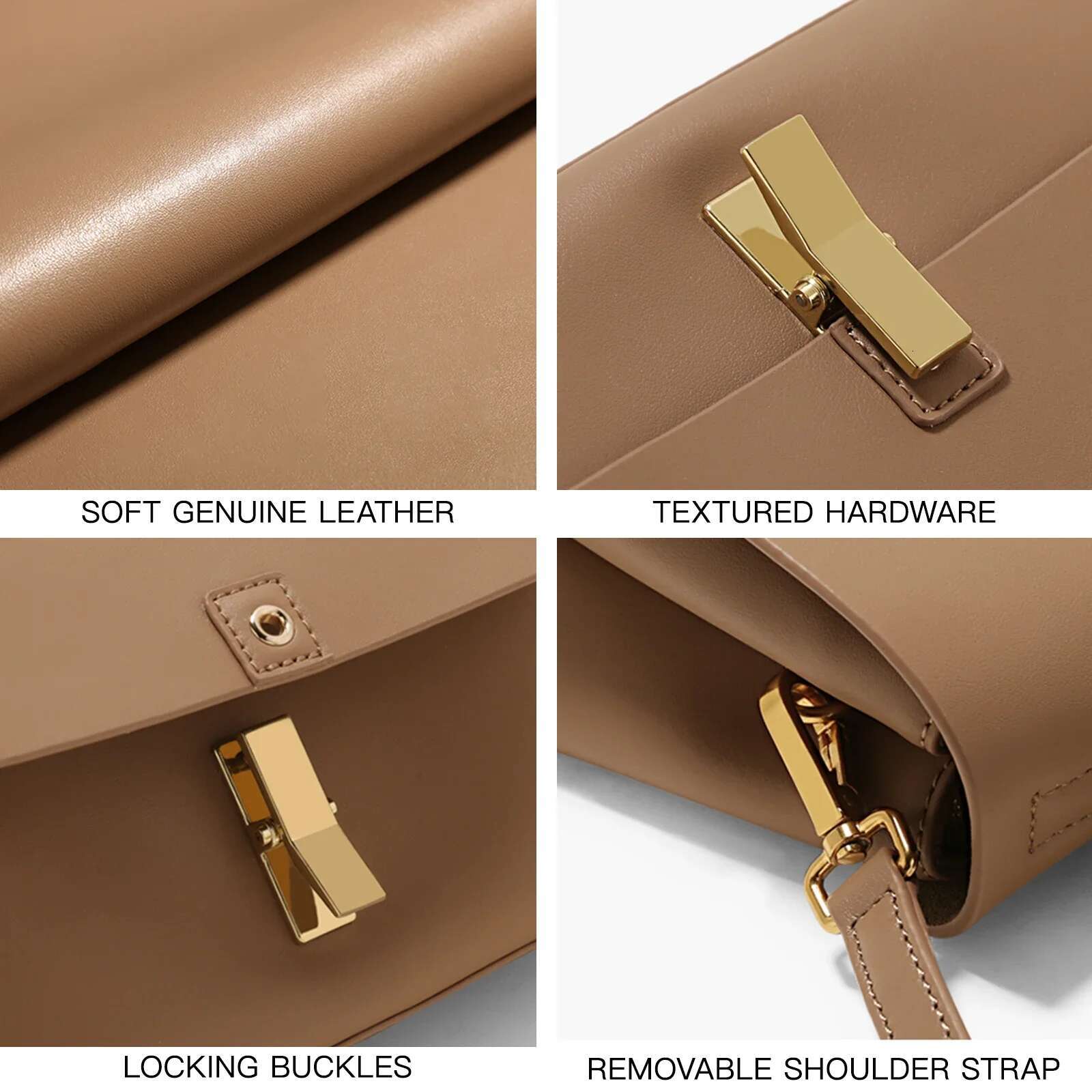 ITAMOOD Retro Genuine Leather Women's Handbag, 2024 New Fashion Crossbody Bag, Large Capacity Shoulder Bag