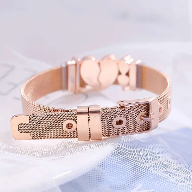 10mm Best Friend Love Beads Stainless Steel Mesh Bracelets DIY Charm Keeper Bracelets Bangle For Women Friend Men Jewelry Gift