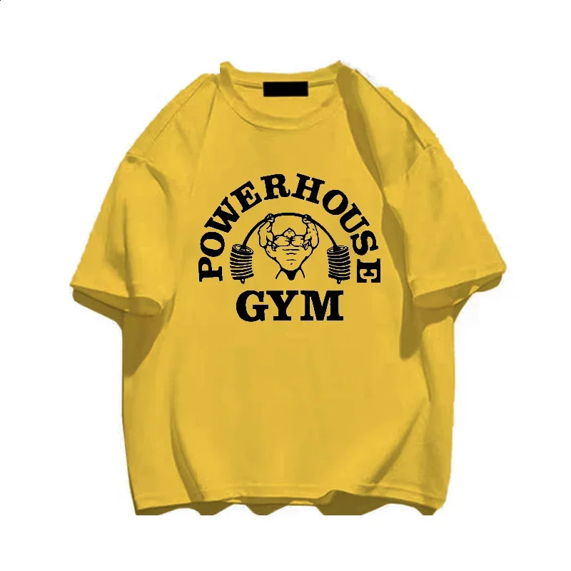Summer gym Tshirt cotton oversized womens graphic printing sports fashion trend mens highquality clothing 250318