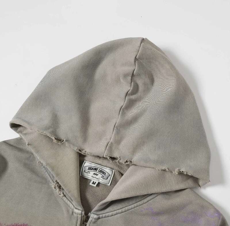 Saint High Street men's and women's hoodies, multi colored washed jackets, hoodies with spray painted graffiti logos, zippered hoodies