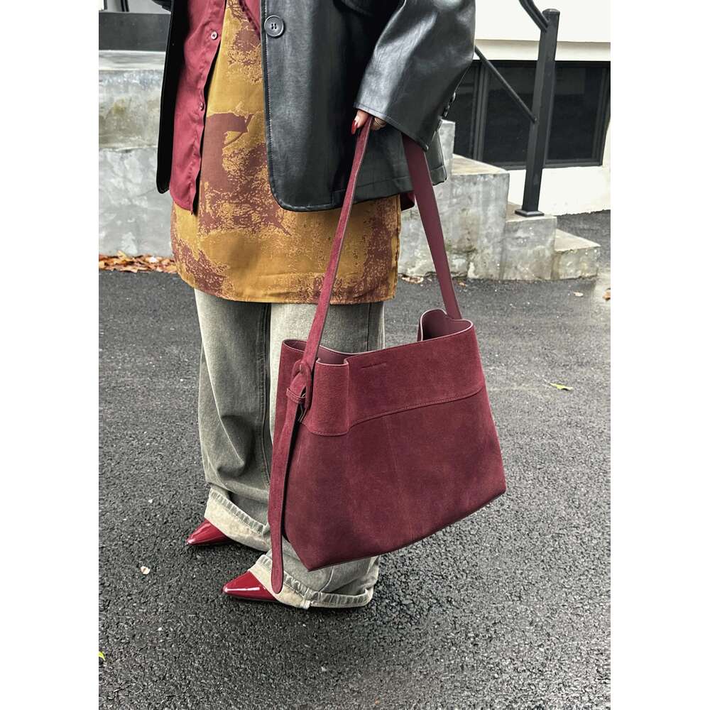 Oversize Women Bag Suede Leather Winter Bags Frosted Cow Skin Handbag And Purses Retro Lady Tote