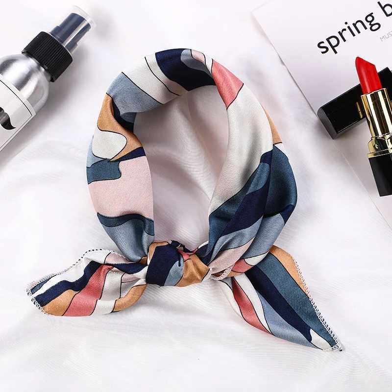 Square Silk Scarf 2023 Fashion Silk Satin Printed Scarf Wen Scarf Kerchief Fem Bandana Shawl Accessories X250319