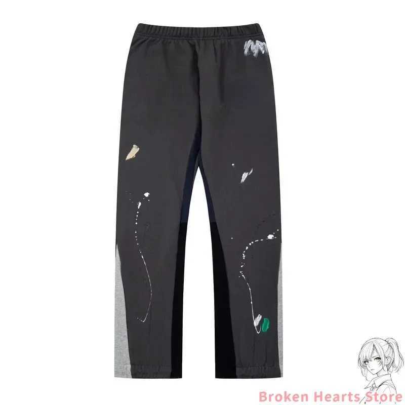 Vintage Hip Hop Letter Baggy Casual Pants Casual Tie Dye Sweatpants Y2K Clothing Men Women Stretch Waist Jogging Pants TrousersT250319
