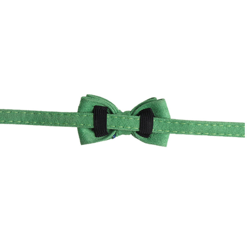 Cat Collar with Bells, Bow Tie Removable, Breakaway Safety Buckle, Soft Velvet Fashion Cat Collar, Adjustable for Girl Boy Kitty Kitten Small Pets Acc