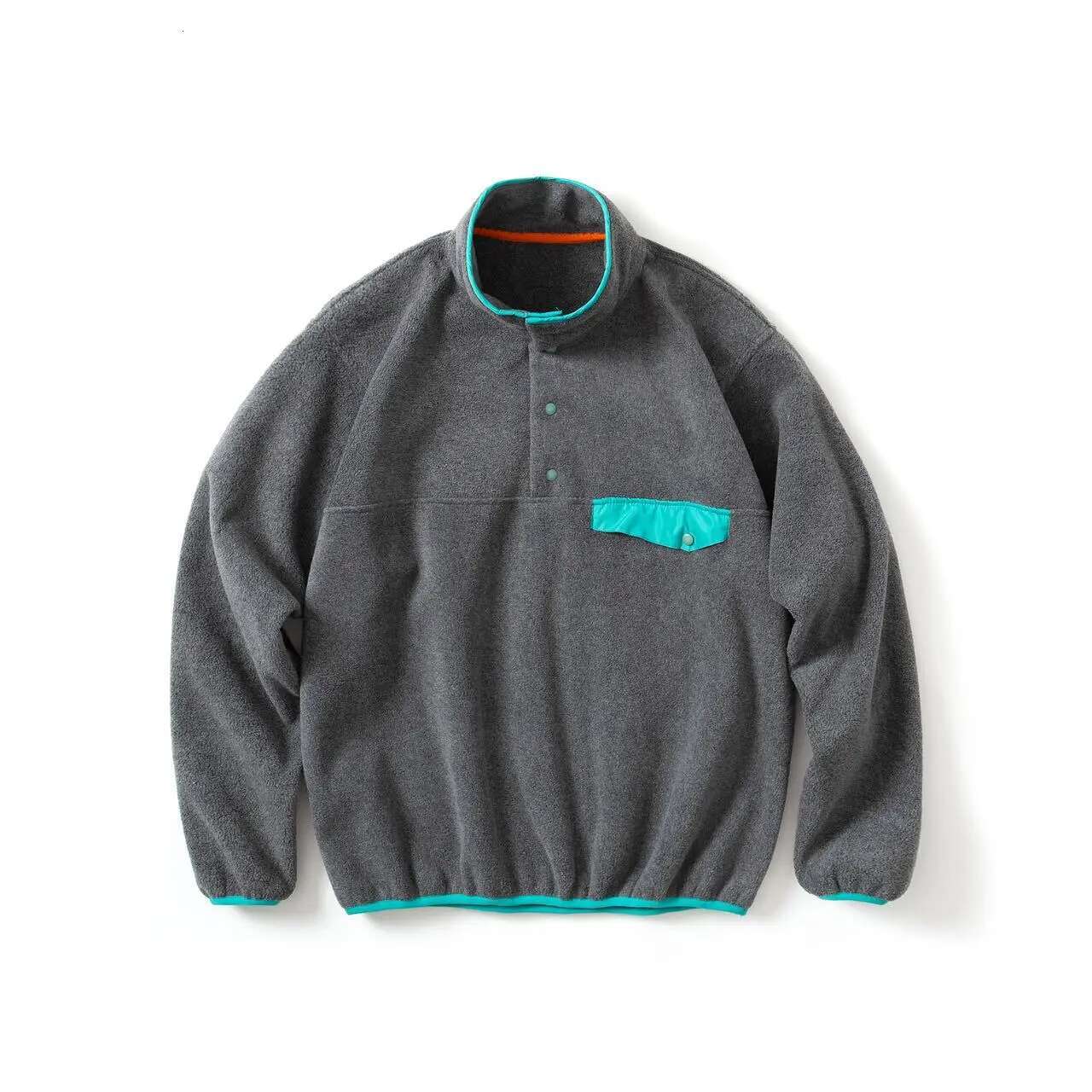 Polar Fleece Motorcycle Street Jacket Men's Casual Retro Mountain Outdoor Sport Shirt Trendy Sleeved Coats For Man Autumn