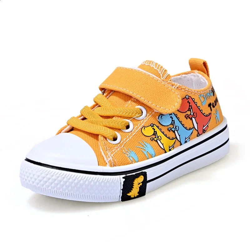 Children Casual Shoes Boys Canvas Shoes Kids Sneakers Cartoon Dinosaur Dino Fashion Classic School Students Girls Shoes Soft 250319