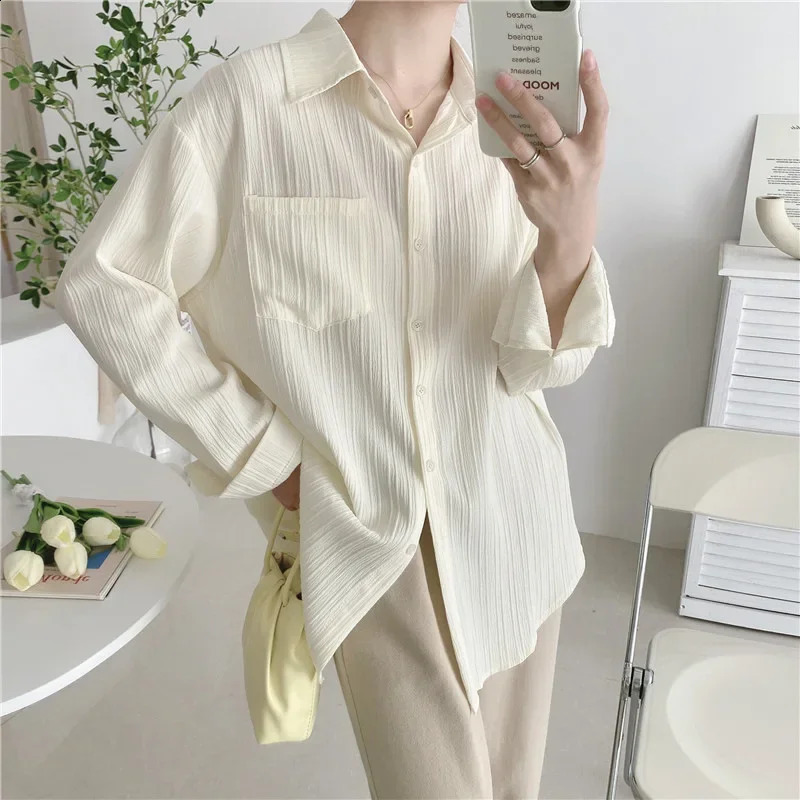 Summer Womens Loose Sunscreen Shirt French n Feel Small Audience Casual Style Button Top 250319
