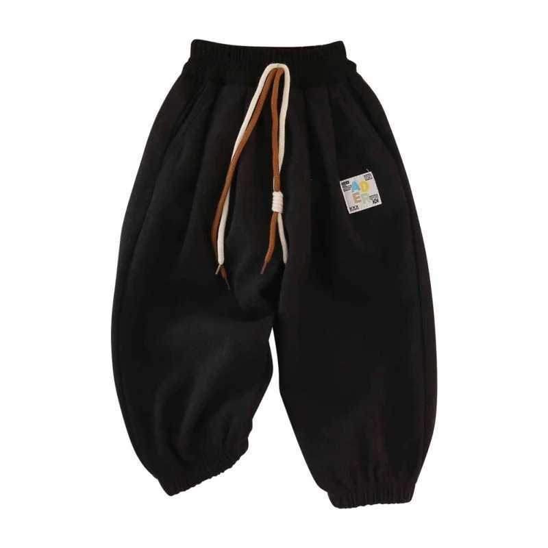 Childrens drawstring corduroy lantern pants autumn boys and girls loose casual sports pants 2-10 years oldT250318