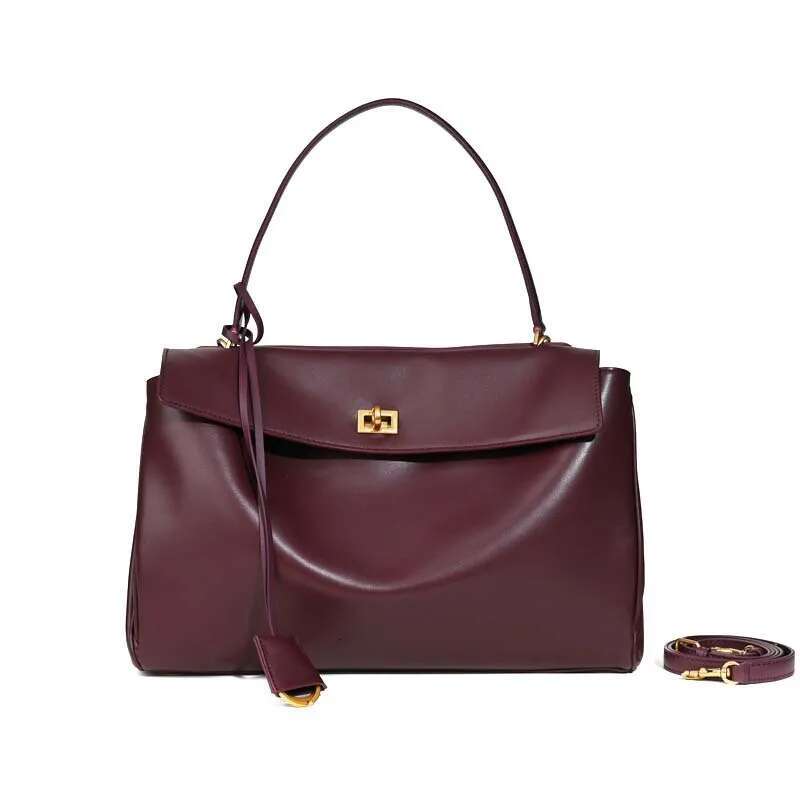 2025 Brand Rodeo Woman Bags Spring Autumn Genuine Leather Totes Fashion Gold Buckle Women Shoulder Handbags