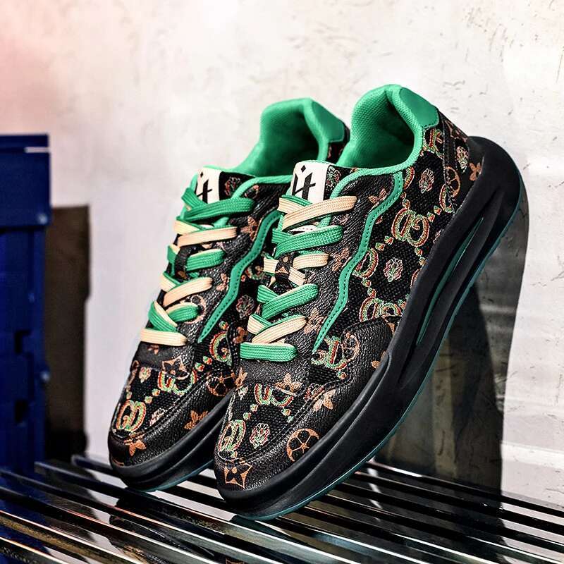 2025 New Men's Printed Trendy Designer Fashion Shock Absorber Board Day Wear Outdoor Casual Shoes