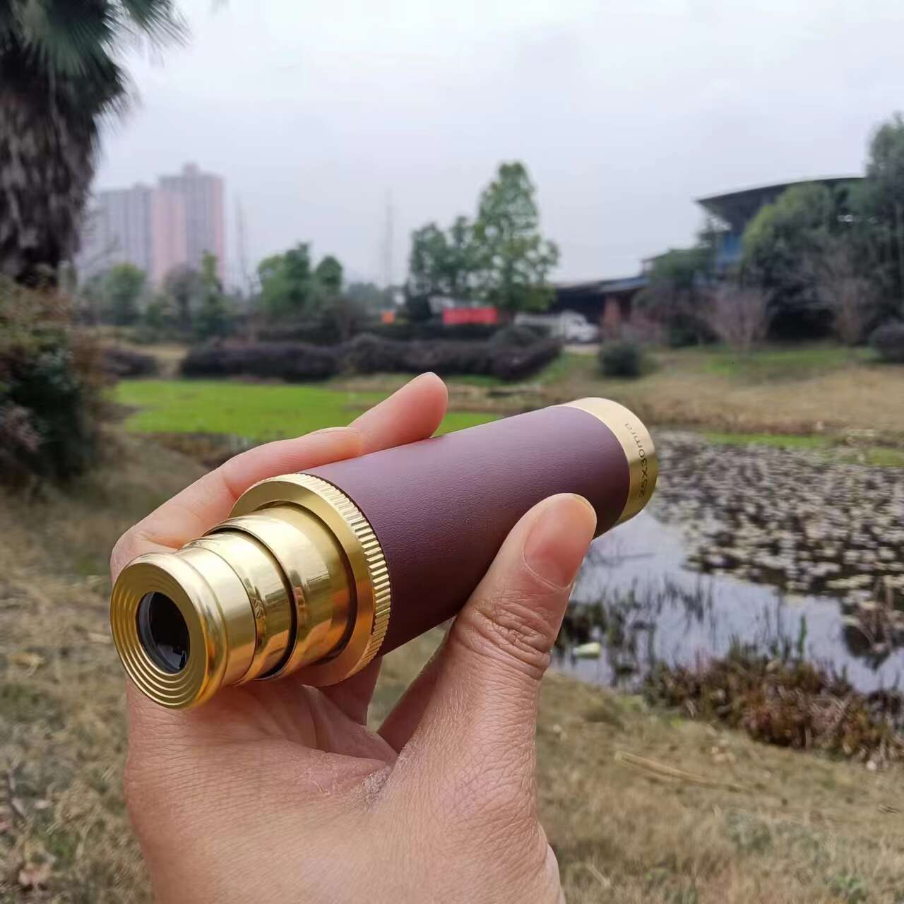 25x30 mm Pirate Telescope Spyglass for Adults and Kids, Handheld Collapsible Monocular