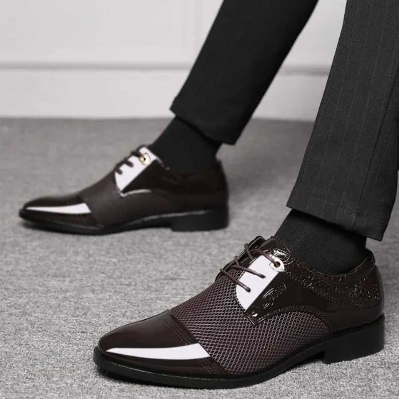 2025 New Mens Leather Shoes Business Mens Formal Shoes Hot Selling Social Mens Shoes High end Wedding Shoes Zapatos De Vir HombreXJ250319